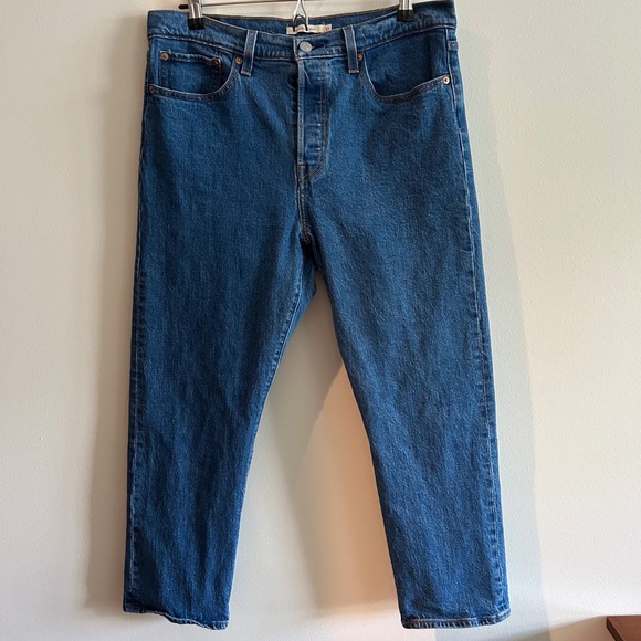 Levi's Denim - Levi's Premium Wedgie Straight Jeans Blue 31 High Rise Button Fly 34964-0080